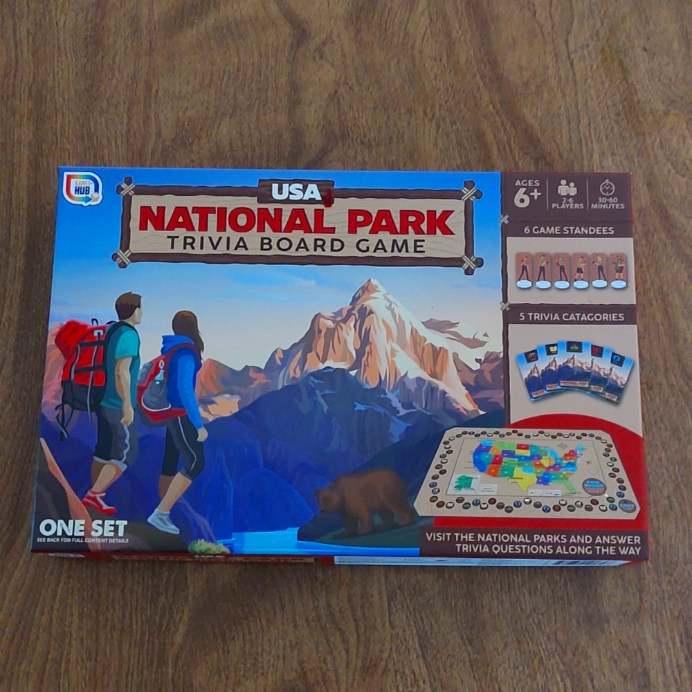USA National Parks Trivia Board Game 2023